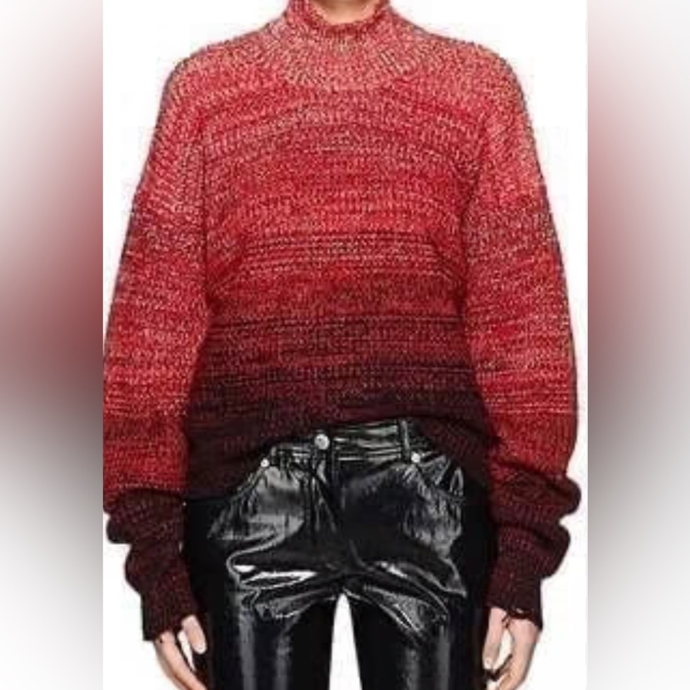 Helmut Lang Ombré Turtleneck Sweater | Size XS